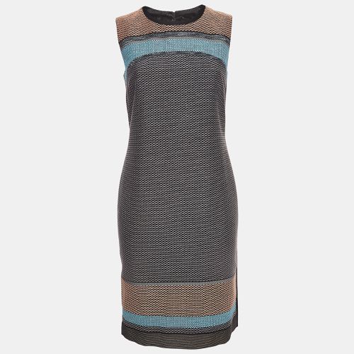 Boss By Hugo Boss Multicolor Textured Cotton Blend Short Dress S - Boss By Hugo Boss - Modalova