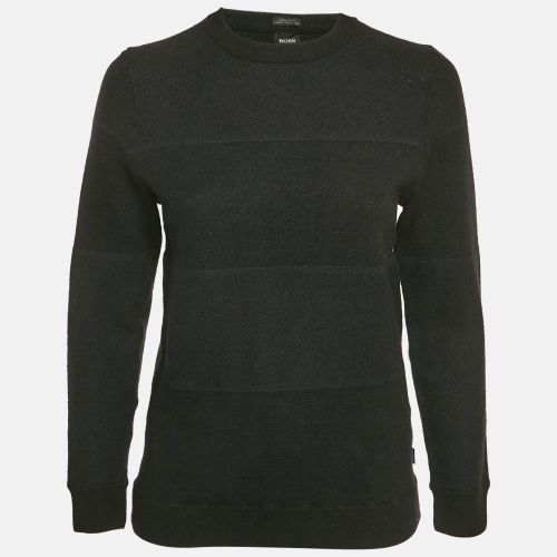Boss by Hugo Boss Grey Wool Blend Regular Fit Sweatshirt XL - Boss By Hugo Boss - Modalova