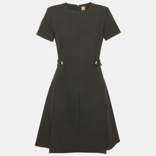 Boss By Hugo Boss Black Stretch Crepe Pleated Destena Dress S - Boss By Hugo Boss - Modalova
