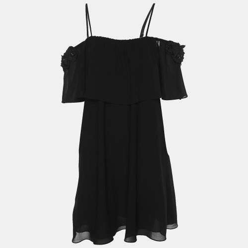 Badgley Mischka Black Crepe Top M - Badgley Mischka - Modalova