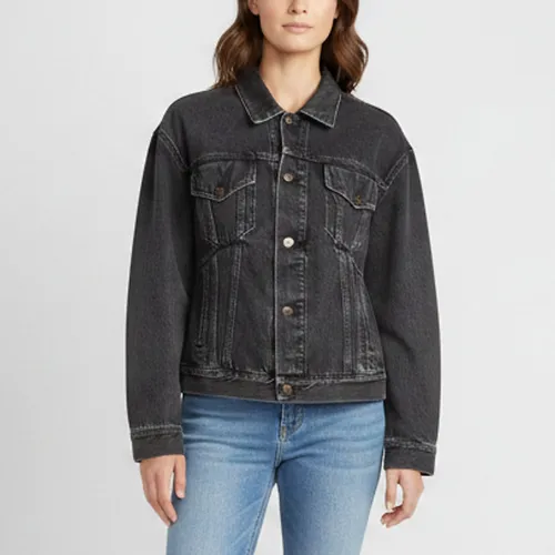 Washed Denim Oversized Swing Jacket S - Balenciaga - Modalova