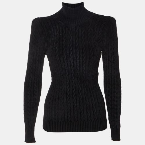 Cable Knit Structured Wide Shoulder Jumper S - Balenciaga - Modalova