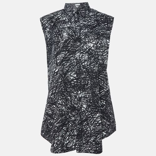 Balenciaga Black Abstract Print Cotton Single Buttoned Shirt M - Balenciaga - Modalova