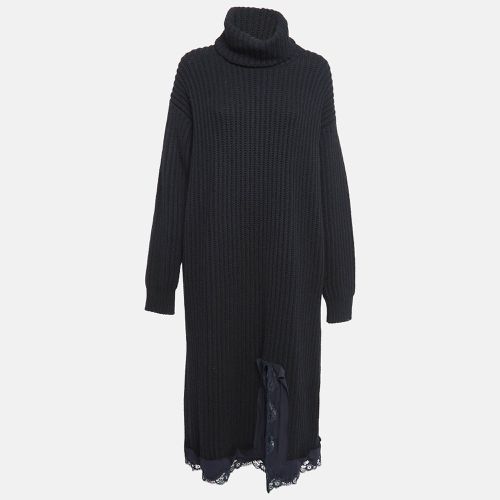 Rib Knit Wool Turtle Neck Midi Dress S - Balenciaga - Modalova