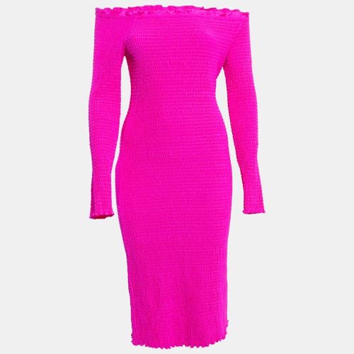 Smocked Jersey Off-Shoulder Bodycon Dress M - Balenciaga - Modalova