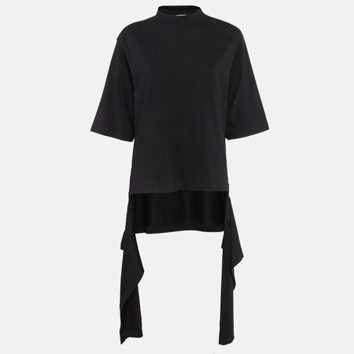 Cotton Knit Deconstructed Drape T-Shirt XS - Balenciaga - Modalova