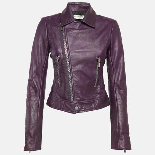 Leather Biker Jacket M - Balenciaga - Modalova