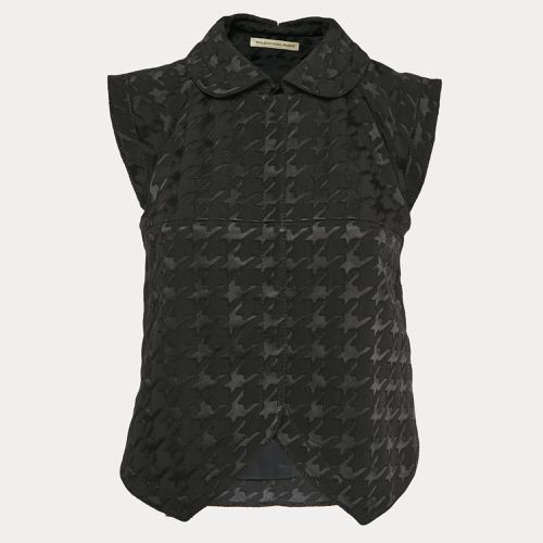 Balenciaga Black Houndstooth Button Front Vest S - Balenciaga - Modalova