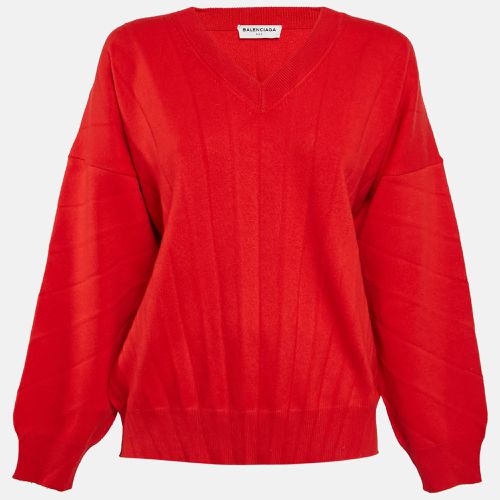 Pleated Effect Virgin Wool Sweater M - Balenciaga - Modalova