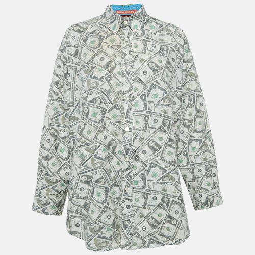 USD Print Cotton Blend Oversized Shirt S - Balenciaga - Modalova