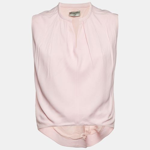 Balenciaga Pink Crepe Sleeveless Top S - Balenciaga - Modalova