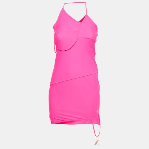 Balenciaga Fuchsia Pink Jersey Asymmetric Mini Dress M - Balenciaga - Modalova