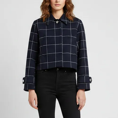 Checkered Texture Wool Single Breasted Coat M - Balenciaga - Modalova