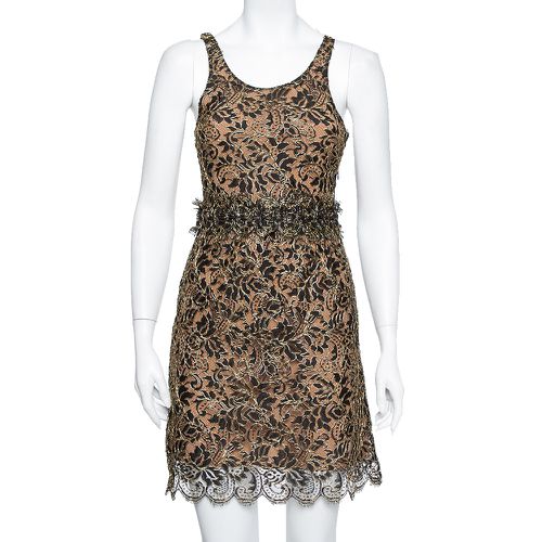 Balenciaga Black & Gold Lace Sleeveless Mini Dress S - Balenciaga - Modalova