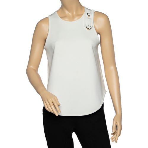 Balenciaga White Knit Embellished Sleeveless Top L - Balenciaga - Modalova