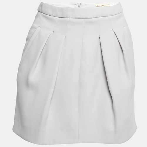 Balenciaga Grey Crepe Pleated Mini Skirt M - Balenciaga - Modalova