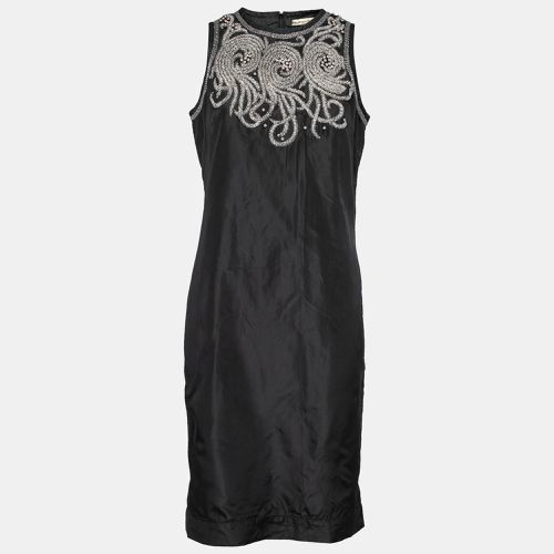 Balenciaga Black Silk Bead Embellished Sleeveless Dress M - Balenciaga - Modalova