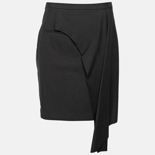 Balenciaga Black Wool Asymmetric Overlay Detailed Skirt M - Balenciaga - Modalova