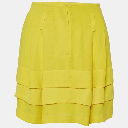 Balenciaga Yellow Silk Tiered Mini Skirt M - Balenciaga - Modalova