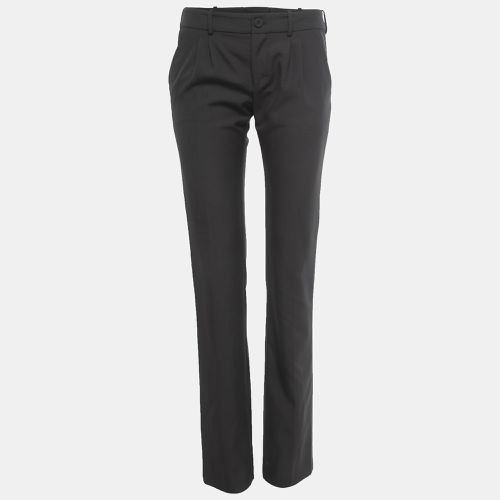 Wool Blend Pleated Straight Fit Trousers M - Balenciaga - Modalova