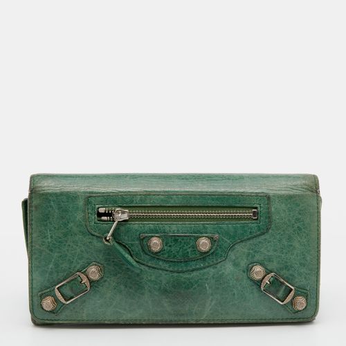 Balenciaga Vert Poker Leather City Flap Continental Wallet - Balenciaga - Modalova