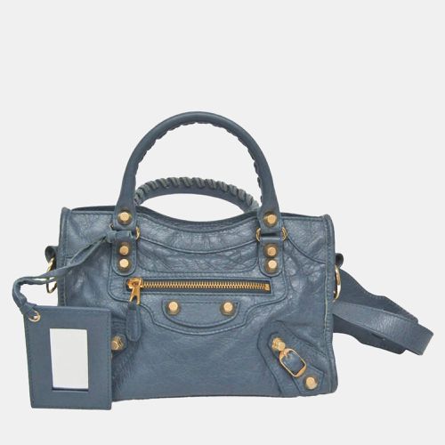 Balenciaga Grey Leather Giant Mini City Satchel Bag - Balenciaga - Modalova