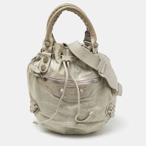 Balenciaga Argent Leather GSH Pompon Hobo - Balenciaga - Modalova