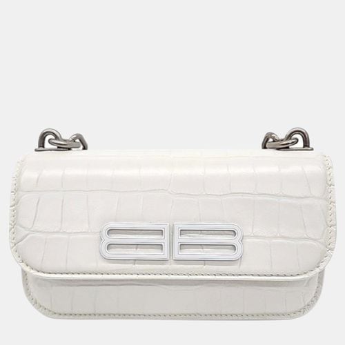 Balenciaga White Patterned Leather XS Gossip Shoulder Bag - Balenciaga - Modalova