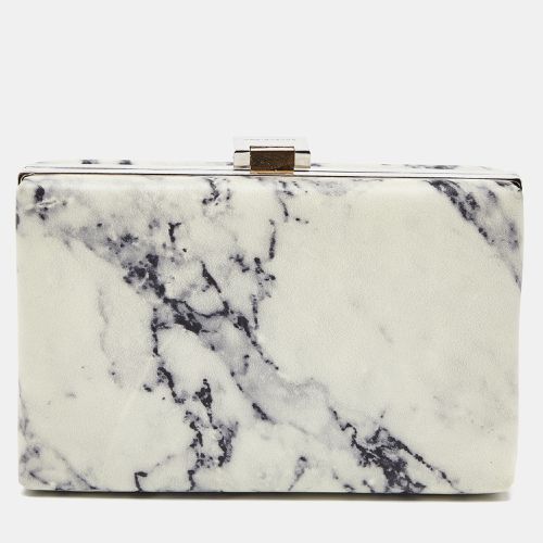 Balenciaga Off White/Black Marble Leather Le Dix Minaudiere Box Clutch - Balenciaga - Modalova