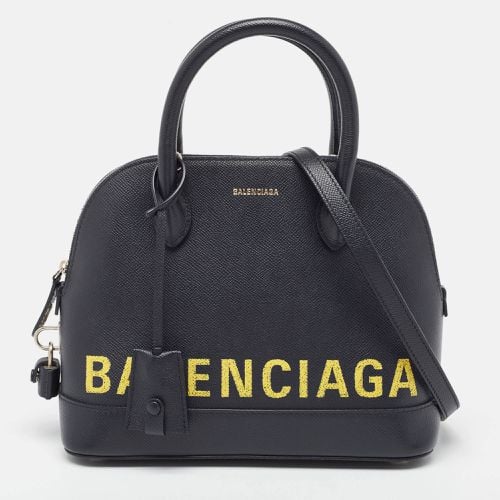 Balenciaga Navy Blue Leather Small Ville Bag - Balenciaga - Modalova