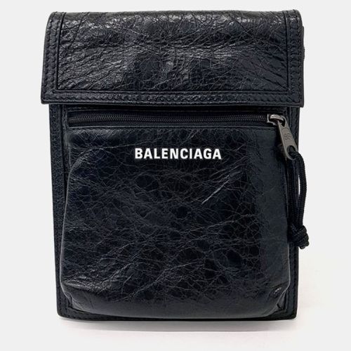 Balenciaga Black Leather Explorer Mini Crossbody Bag - Balenciaga - Modalova