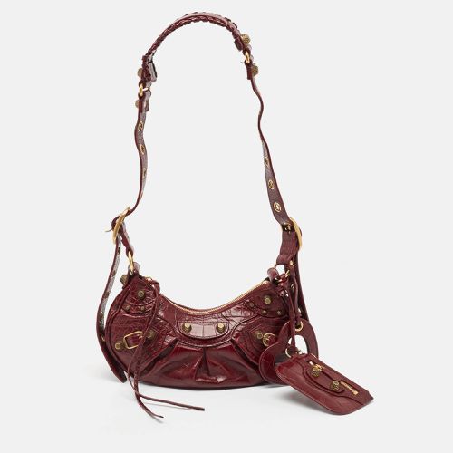 Croc Embossed Leather XS Le Cagole Shoulder Bag - Balenciaga - Modalova