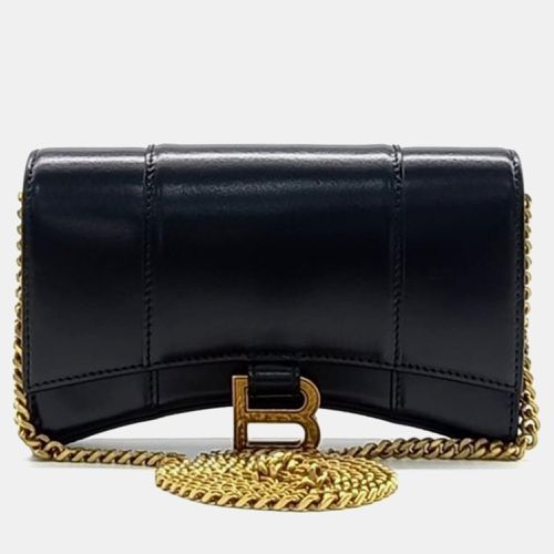 Balenciaga Black Hourglass Wallet on Chain - Balenciaga - Modalova