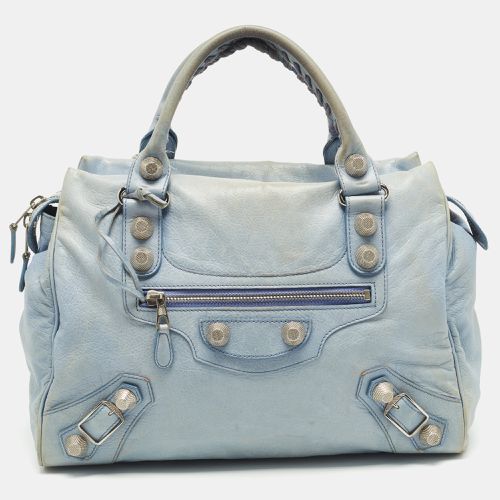 Balenciaga Light Blue Leather GSH Mid Day Bag - Balenciaga - Modalova