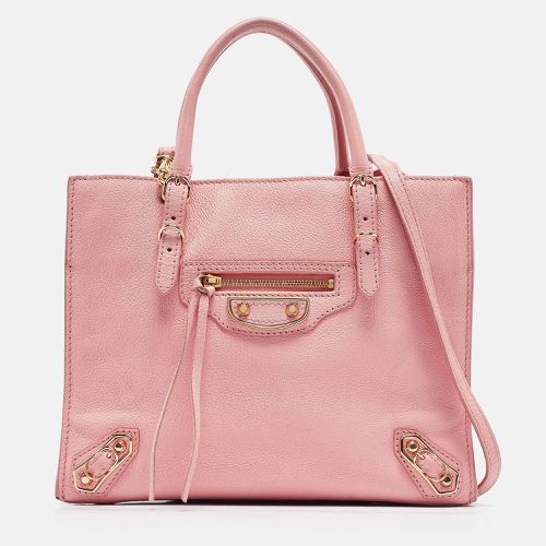 Balenciaga Pink Leather Mini Metallic Edge Papier A4 Tote - Balenciaga - Modalova