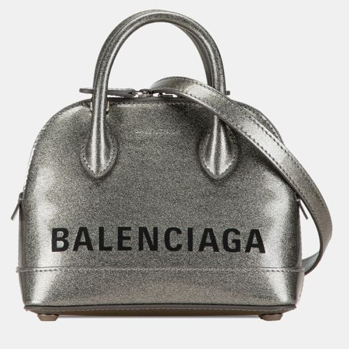 Balenciaga Silver XXS Glitter Ville Top Handle Bag - Balenciaga - Modalova