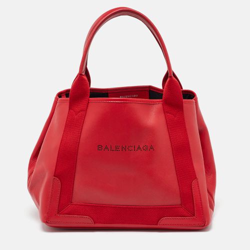 Leather S Navy Cabas Tote - Balenciaga - Modalova