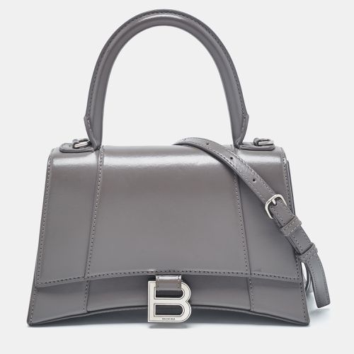 Balenciaga Grey Leather Small Hourglass Top Handle Bag - Balenciaga - Modalova