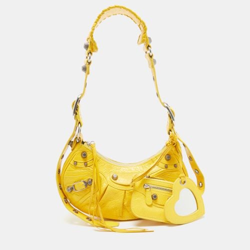 Balenciaga Mustard Leather XS Le Cagole Shoulder Bag - Balenciaga - Modalova