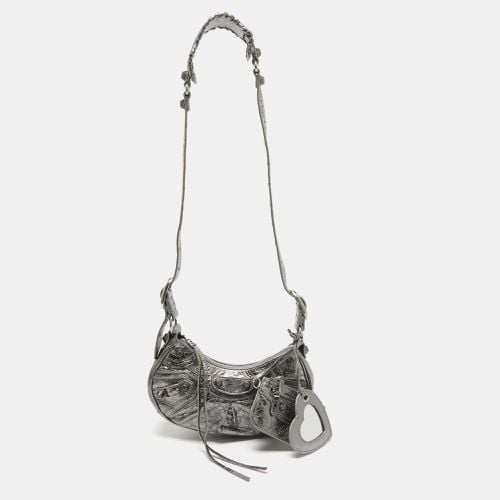 Balenciaga Metallic Grey Patent Leather XS Le Cagole Shoulder Bag - Balenciaga - Modalova