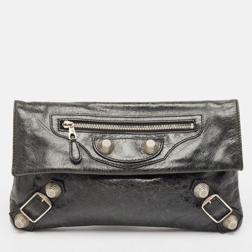 Dark Leather GSH Classic Envelope Clutch - Balenciaga - Modalova