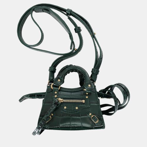 Balenciaga Green Croc Embossed Leather Mini Neo Classic City Bag - Balenciaga - Modalova