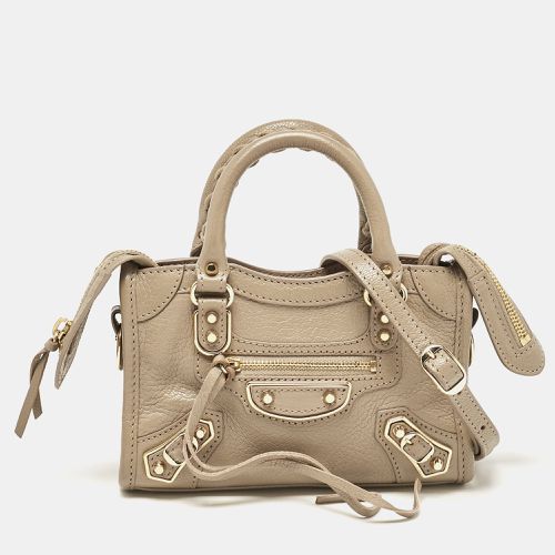 Balenciaga Beige Leather Nano Classic City Tote - Balenciaga - Modalova