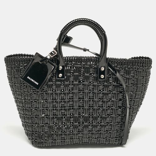 Varnished Faux Leather Large Bistro Basket Tote - Balenciaga - Modalova