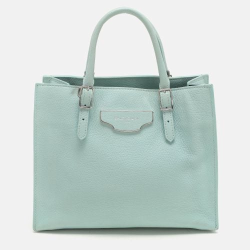 Mint Leather Mini Papier A4 Zip Around Bag - Balenciaga - Modalova