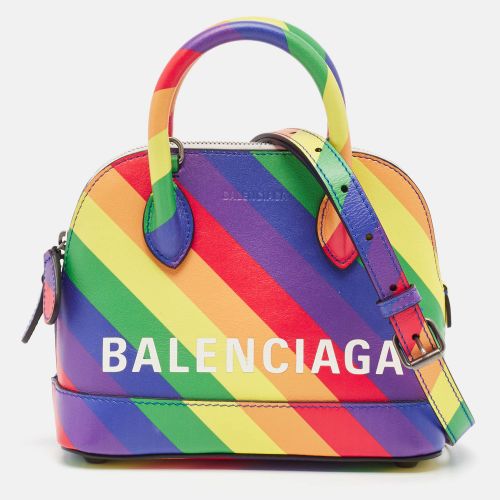 Balenciaga Multicolor Diagonal Rainbow Leather XXS Ville Bag - Balenciaga - Modalova