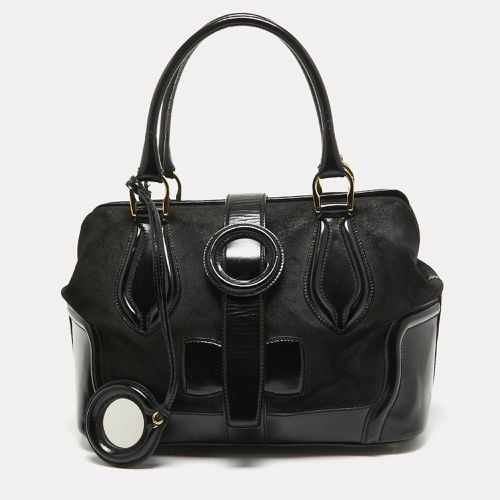 Balenciaga Black Suede and Leather Frame Satchel - Balenciaga - Modalova