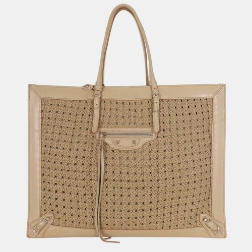 Balenciaga Papier A4 Leather Crochet Tote Bag - Balenciaga - Modalova