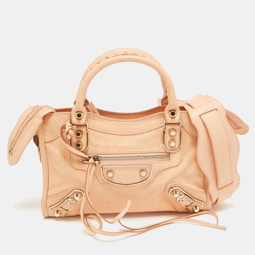 Balenciaga Peach Leather Mini Classic Metallic Edge City Bag - Balenciaga - Modalova