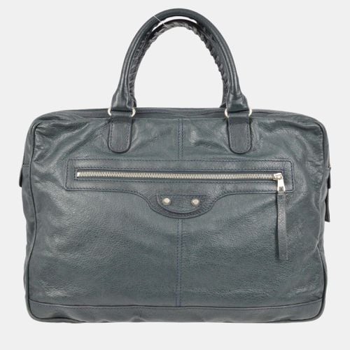 Gray Sheepskin Mini Folder Briefcase - Balenciaga - Modalova